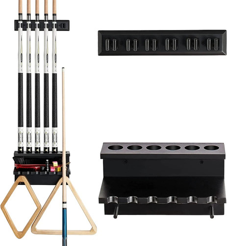 Wall mount pool stick holder - holder,