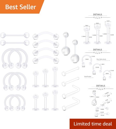 Piece hypoallergenic clear - 24-piece,