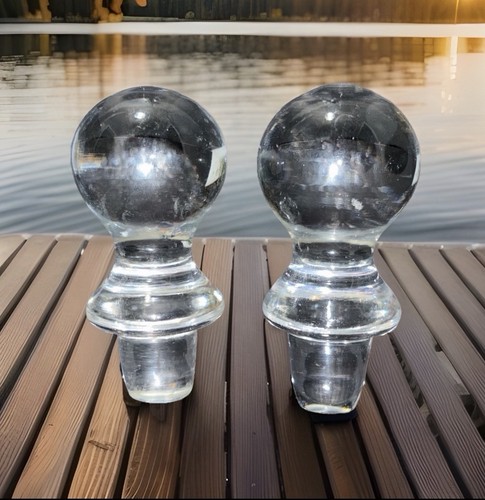 Nice vtg clear solid glass - clear,
